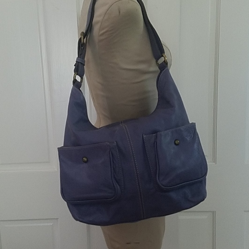 Toscanini Italian Leather Hobo, Lavender Purple